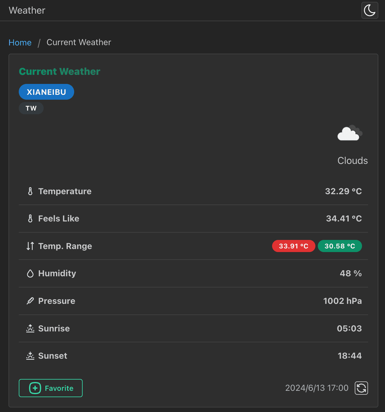 React Weather App image